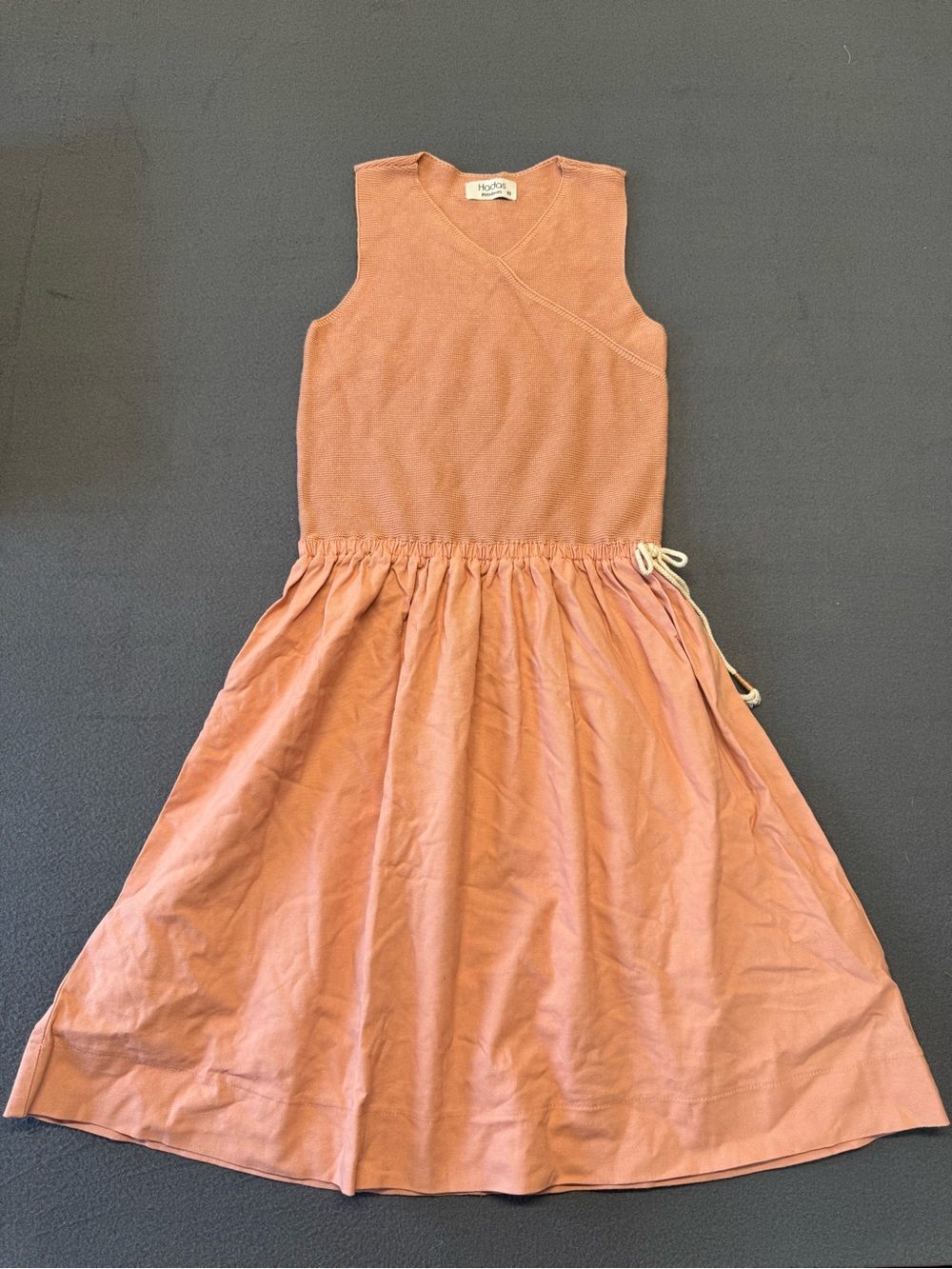 Hadas #Miniloves Girls' Sleeveless Rose Knit & Cotton Dress